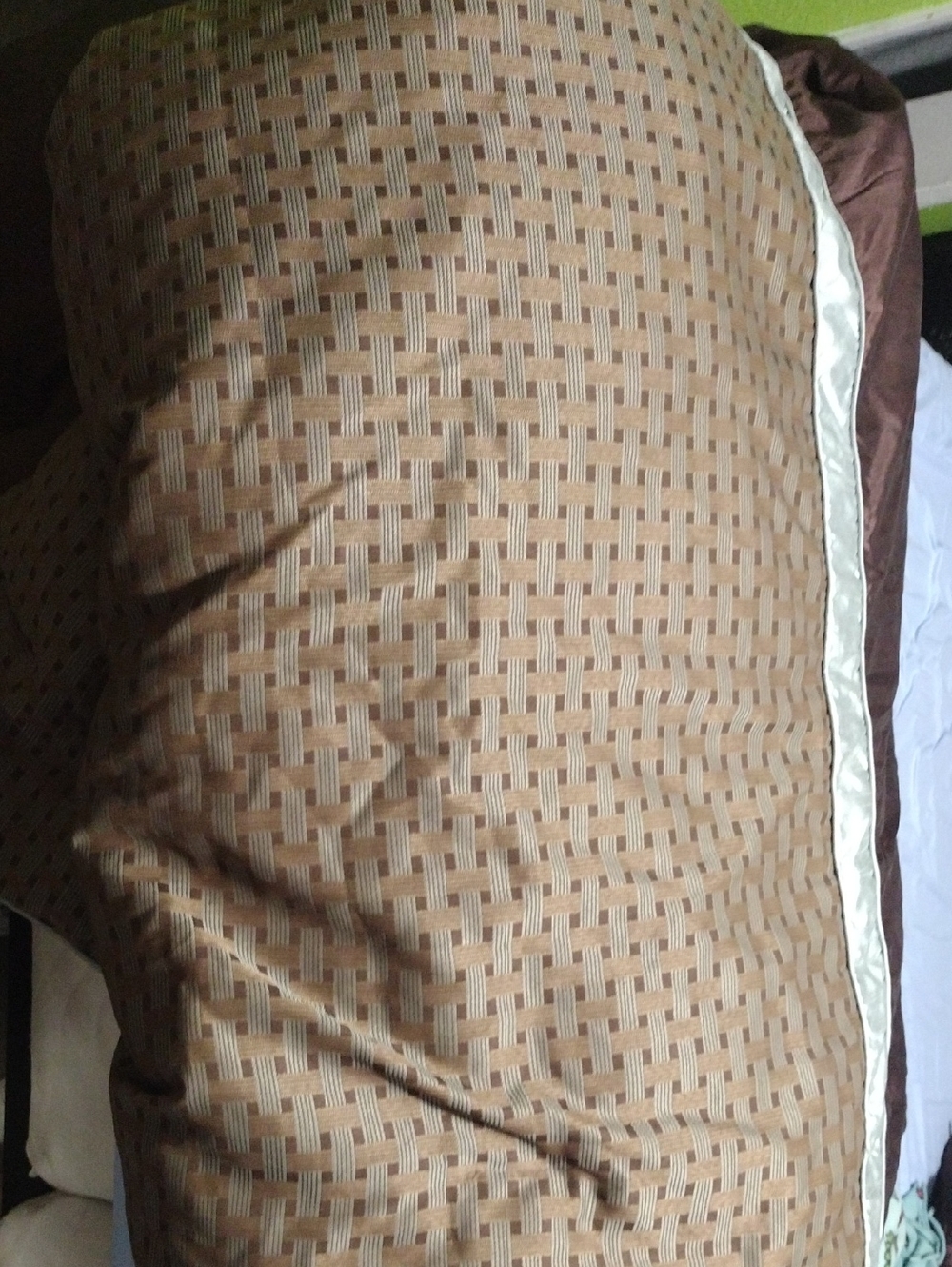 Brown Woven Pattern Duvet Cover